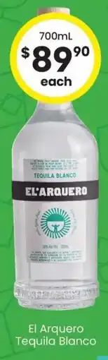 The Bottle O El Arquero Tequila Blanco offer