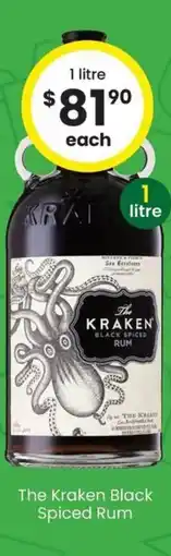 The Bottle O The Kraken Black Spiced Rum offer