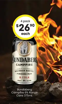 The Bottle O Bundaberg Campfire 6% Range Cans offer