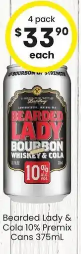 The Bottle O Bearded Lady & Cola 10% Premix Cans offer