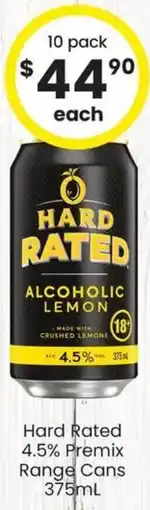 The Bottle O Hard Rated 4.5% Premix Range Cans offer