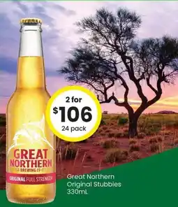 The Bottle O Great Northern Original Stubbies offer