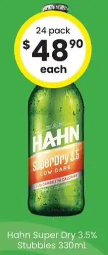 The Bottle O Hahn Super Dry 3.5% Stubbies offer