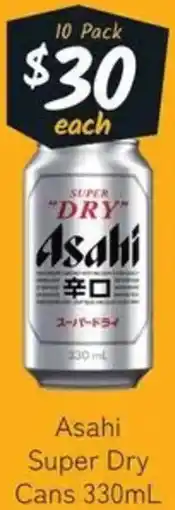 Cellarbrations Asahi Super Dry Cans offer
