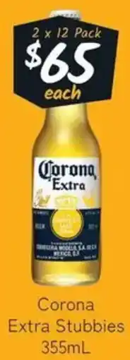 Cellarbrations Corona Extra Stubbies offer