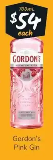 Cellarbrations Gordons Pink Gin offer