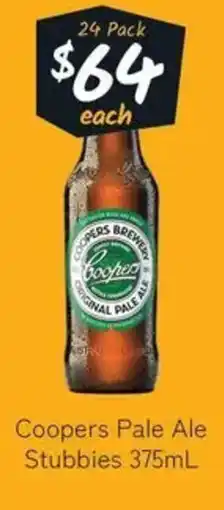 Cellarbrations Coopers Pale Ale Stubbies offer