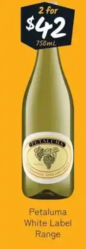 Cellarbrations Petaluma White Label Range offer