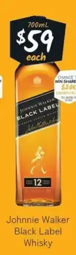 Cellarbrations Johnnie Walker Black Label Whisky offer