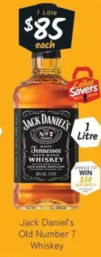Cellarbrations Jack Daniels Old Number 7 Whiskey offer