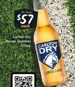 Cellarbrations Carlton Dry Range Stubbies offer