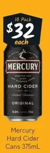 Cellarbrations Mercury Hard Cider Cans offer