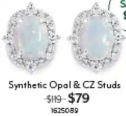 Angus & Coote Synthetic opal & cz studs offer