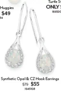 Angus & Coote Synthetic opal & cz hook earrings offer