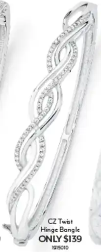 Angus & Coote Cz twist hinge bangle offer