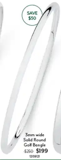 Angus & Coote Wide solid round Golf Bangle offer