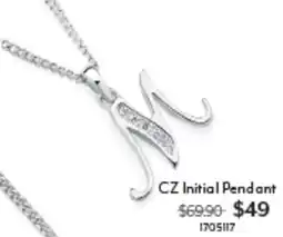 Angus & Coote Cz initial pendant offer