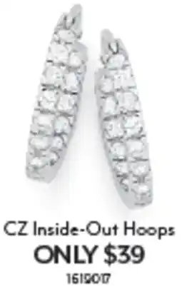 Angus & Coote Cz inside out hoops offer