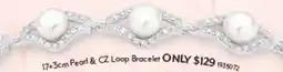 Angus & Coote Pearl & cz loop bracelet offer