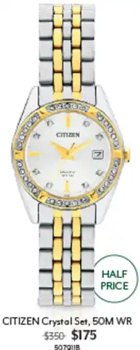 Angus & Coote Citizen crystal set wr offer