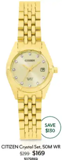 Angus & Coote Citizen crystal set wr offer