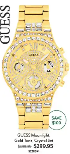 Angus & Coote Guess moonlight gold tone crystal set offer