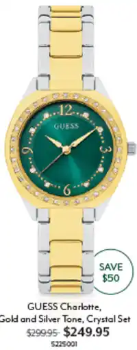 Angus & Coote Guess charlotte gold and silver tone crystal set offer