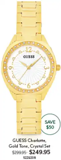 Angus & Coote Guess charlotte gold tone crystal set offer