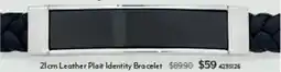Angus & Coote Leather Pla it Identity Bracelet offer