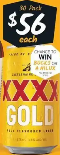 Cellarbrations xxxx gold block cans offer