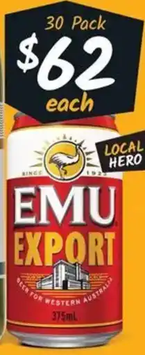 Cellarbrations Emu Export Block Cans offer