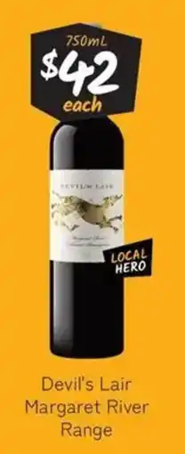 Cellarbrations Devil's Lair Margaret River Range offer