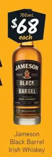 Cellarbrations Jameson Black Barrel Irish Whiskey offer