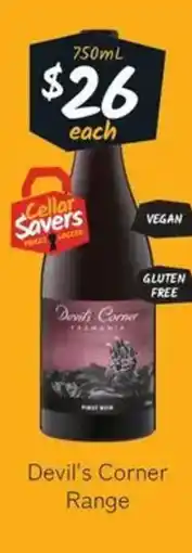 Cellarbrations Devil's Corner Range offer