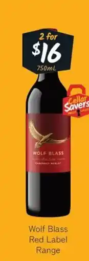 Cellarbrations Wolf Blass Red Label Range offer