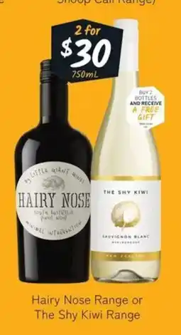 Cellarbrations Hairy Nose Range or The Shy Kiwi Range offer