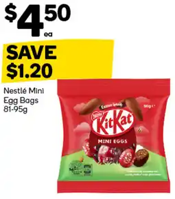 Woolworths Nestlé Mini Egg Bags offer