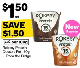 Woolworths Rokeby Protein Dessert Pot offer