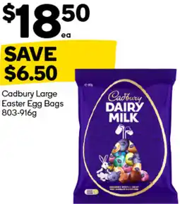Woolworths Cadbury Large Easter Egg Bags offer