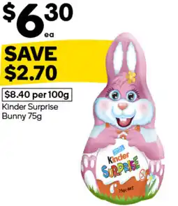 Woolworths Kinder Surprise Bunny offer