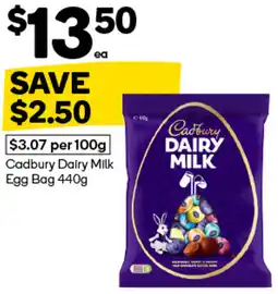 Woolworths Cadbury Dairy Milk Egg Bag offer