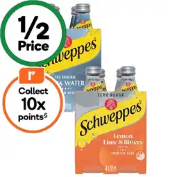 Woolworths Schweppes Mixers or Mineral Water 4 x 300ml offer