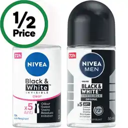 Woolworths Nivea 72hr Roll On Deodorant offer