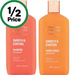 Woolworths Thanks To Nature Shampoo or Conditioner 500ml offer