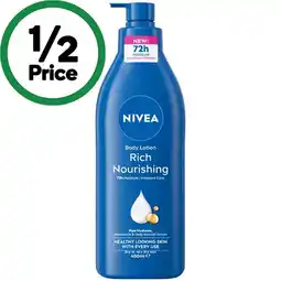 Woolworths Nivea Rich Nourishing 72hr Moisturiser Body Lotion offer