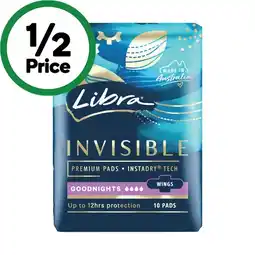 Woolworths Libra Invisible Pads-14 offer