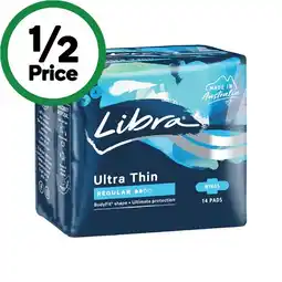 Woolworths Libra Extra or Ultra Thin Pads Pk 6-14 offer