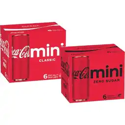 Woolworths Coca-Cola Classic, Zero Sugar or Diet Soft Drink Varieties 6 x 250ml offer