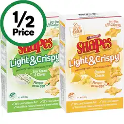 Woolworths Arnott’s Shapes Light & Crispy Crackers offer