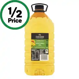 Woolworths Farmers Harvest Canola or Vegetable Oil 4 Litre offer